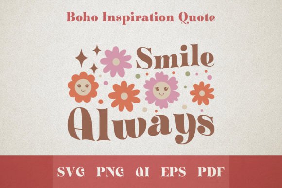 Boho Smile Always Retro Positive Groovy Design Review