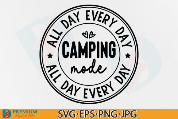Camping Mode SVG: A Playful Design for Real Embroidery Projects
